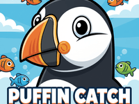 Puffin Catch - Puffin catching falling fish